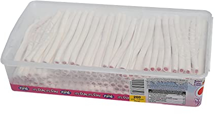 Fini Palo Nata Fresa | Regaliz Nata Fresa | Gominola | Estuche 200 Uds