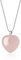 COAI Collana da Donna in Argento 925 con Ciondolo Cuore in Quarzo Rosa, Collana Quarzo Rosa Pietra Naturale da Donna