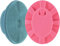 INNERNEED Gesichtsschrubber aus Silikon, Peelingbürste, manuelle Handreinigungsbürste für das Gesicht, Mitesserentferner, weiche Borsten in Lebensmittelqualität (Dunkelgrün + Pink)