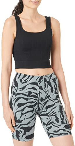 Urban Classics Damen TB4791-Ladies Soft AOP Cycle Yoga-Shorts, blackzebra, M