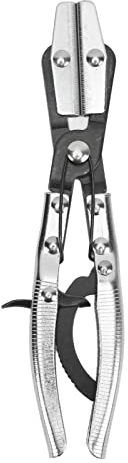Schlauch-Abklemmzange, Stahl-Ratschen-Schlauch-Abklemm-Schlauch-Abklemm-Zange mit Ratschenbacken, Schwenkbar, Universell für Autokühler, Bremskühlmittelleitungen(10in / 25.4cm)