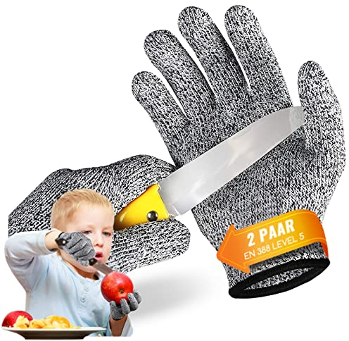 Migliore Wear Schnittschutzhandschuhe Level 5 für Kinder 3-14 Jahre