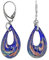 Venetiaurum - Boucles d'oreilles avec pendentif goutte en verre de Murano original et argent 925 - Bijou certifié made in Italy