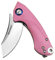 Harnds Outdoor Messer Klappmesser Sandvik 14C28N Klinge Campingmesser mit Taschenclip G10 Griff Flipper Open Camping Knife for Camping Survival, pink