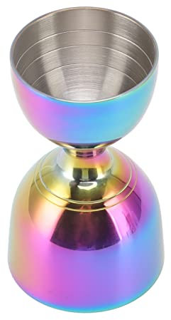 Cocktail Jigger, Bell Jigger en Acier Inoxydable 30/60ml Bar Mesure Jigger 2 oz 1 oz Bar Outil Shot Jigger pour Barman Cocktail Liqueur Haute Précision Large Ouverture(30/60ml Coloré)