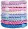 GYGYL 8Pcs Mixed Color Hair Ties for Women Girls, Elastics Hair Bands Ponytail Holders for Thick Hair, No Damage No Crease Hair Elastics(Style 8)