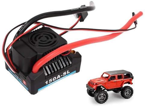 150A Wasserdichter bürstenloser ESC, staubgeschützter elektronischer Geschwindigkeitsregler mit 5A und 5,8V BEC, Ersatzteile elektrische Drehzahlregler für 1/8 RC Cars Upgrade Zubehör RC Fahrzeuge
