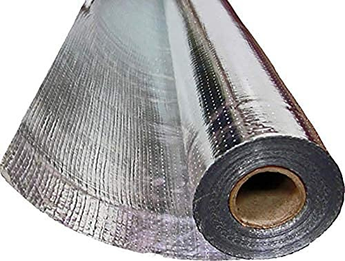 US Energy Products Radiant Barrier Reflective Foil Insulation 500sqft (4ft x 125ft Roll) Commercial Grade, No Tear, Double Sided, Perforated Aluminum (Attic Insulation, Windows, Garages, Greenhouses)