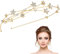 Beavorty Stirnband Haarschmuck Sonne Haarreif Goldene -krone Haarreif Engel -krone-kopfbedeckung Kopfschmuck Mit Sternen Haarreif Sterne Goldenes Braut Strasssteine Palast Weiblicher Stern