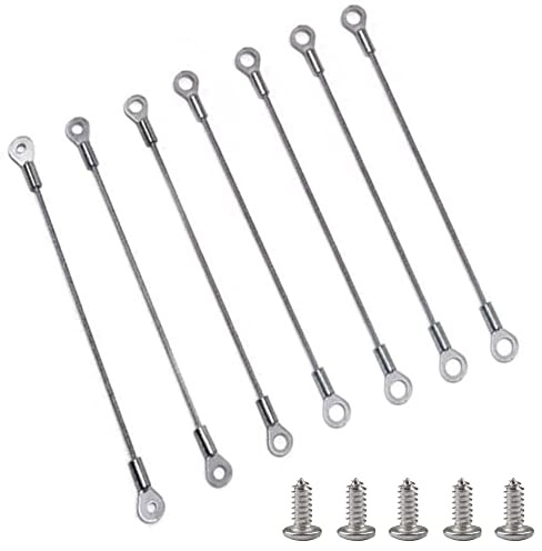 Tsurpcao Stainless Steel Cabinet Door Restraint, 10pcs Protector Hinge Limiter, 6 Inch Restraint Cable