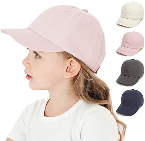 YANWANG Baby Kinder Solide Farbe Baseballkappen Einstellbare Baumwolle Sonnenhut für Kleinkind Jungen Mädchen(Light pink,2-5Jahre)