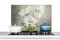 KitchenYeah© Pannello Paraschizzi Cucina Alluminio 80x55 cm para Schizzi per Piano Cottura Parete Cucine Fiori - Natura Morta - Papavero - Bianco - Botanico