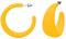 Soul-Cats 1 Paar Kunststoff Creolen Acryl Ohrstecker Ohrringe Hoops Retro, Farbe:gelb