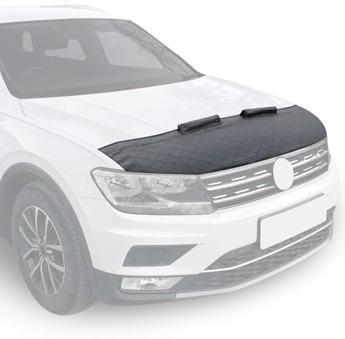 OMAC Schwarz Haubenbra Steinschlagschutz kompatibel mit VW Transporter T5 2003-2010 Halb