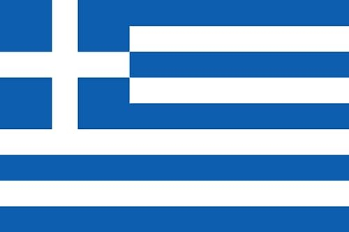 Premium Fahnen Flagge - 90 x 150 cm / 150 cm 90 cm - aus Polyester mit goldenen Ösen - Langlebig und Wetterfest (Griechenland)