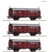 Roco 77050 H0 3er-Set Schiebedachwagen der DB