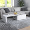 BIGBARLEY Couchtische, niedrige Tische, Sofatische, Ablagetische,Couchtisch Weiß 150x50x35 cm Holzwerkstoff