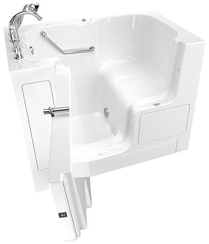 Vasca Con Sportello e Seduta Modello 3052 Misura 135x75 cm Versione Destra Bianco