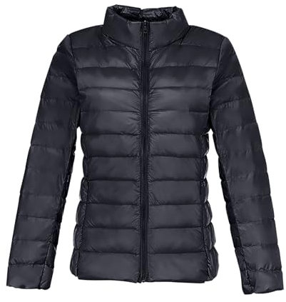 Surttan Giacca Leggera Donna 100 Grammi Ripiegabile Piumino Taglie Forti Caldo Giubbotto Imbottito Elegante Trapuntato Giacca Antivento Invernale Giubbino Mezza Stagione