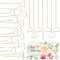 Rimoev Lot de 40 supports de cartes florales, porte-photos, porte-photos, porte-cartes, pinces florales dorées, support photo pour mariage