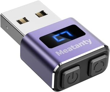 meatanty USB-Maus aus Metall, winzige, nicht erkennbare Maus mit separatem Modus und An-/Aus-Tasten, unterstützt Multi-Track, treiberfrei, Plug-and-Play, hält PC/Laptop wach