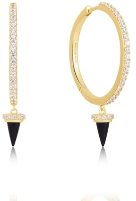 Ania Haie Damen-Creolen 925er Silber Zirkonia One Size Gold 32026265
