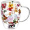 Dried Flowers Double Wall Glass Coffee Mugs,Creative Clear Glass Cups With Handle,Insulated Heat Resistant Christmas Birthday Gifts for Women Best Friend