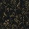Fiula Papier Peint Autocollant Avec Motif d'Oiseaux Et Fleurs, Film Adhésif Pour Meubles, Noir Et Doré, 41CM × 3M
