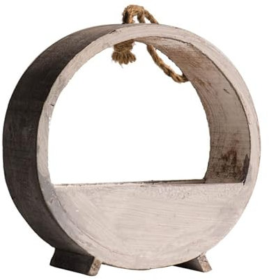 LHX Blumenampel Aus Holz, Blumenampel, Hängekorb for Den Garten, Schlafzimmer-Dekoration, 29,5 X 29,5 X 8 cm