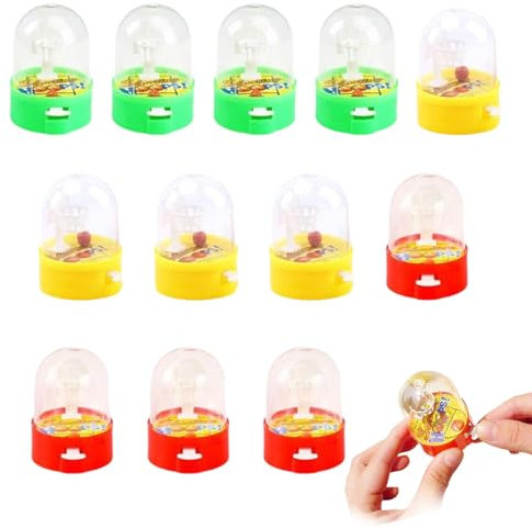 YUNHENTONG Flipper Basketball,12 PCS Mini Finger Spielzeug Basketball,Mini Basketball Mini Finger Schießspielzeug,Mini Tisch Basketball,Basketball Shooting Game für Kinder Party Geburtstag Party