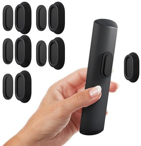 Nearockle Universal Magnetischer Fernbedienung Halterung, Silikon Fernbedienung Halterung Wand, Stark Klebender Wandhalterung fur TV/Klimaanlagen/Ventilator Fernbedienung (5 Stück, Schwarz)