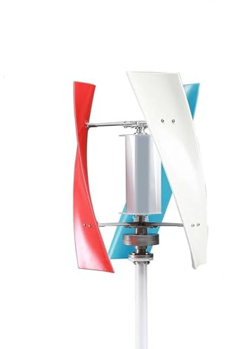 Cplsntaeam Generatore Eolico 5000W, Kit generatore Eolico Verticale 12V 24V 48V, con Kit Turbina Eolica a 3 Pale per Integrazione Energetica Domestica,12V-220V