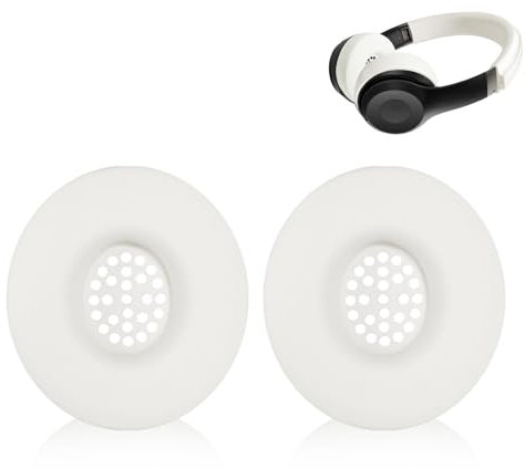 Adhiper Solo 4 Silicone Case Cover Ear Pads Cover Compatible with Beats Solo 4, Anti-Scratch, securely, Washable Protector Cover, Solo4 Protective Earpad Covers Accessories（Off-White）