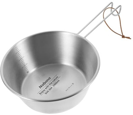 BESPORTBLE Wassertopf Aus Edelstahl für Outdoor-Camping Großer Kochtopf Leicht Zu Reinigender Suppentopf Kochtopf Aus Metall Suppentopf für Die Küche