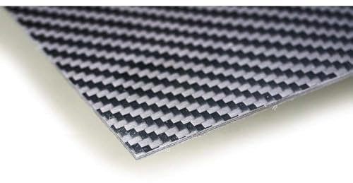UZAMIRLEX 3K Hoja de Fibra de Carbono, 1 Pieza de Grosor 0,5-10 mm (Opcional), tamaño 300 x 500 mm.(4mm)