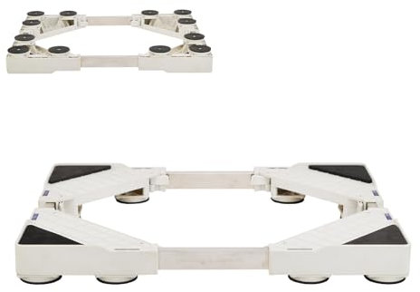 Adjustable Refrigerator Base 19.7-30.3in Length 17.7-28.3in Width 5.5cm Height 300kg Load Capacity 12ft Support for Kitchen Cabinets Dishwasher Static Household Appliances