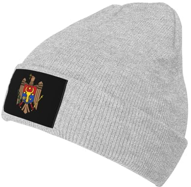 Strickmütze Wappen Der Republik Moldau Beanie Hat Atmungsaktive Wintermütze Weich Beanie Mütze Für Wandern Fischen Travel