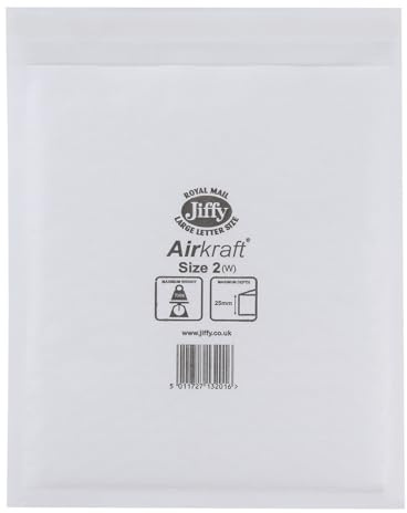 AirKraft Size 2 Bubble Lined Mailer White (Pack of 100) MAKC88005