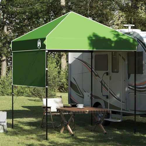 QJBSAVVA Pop-up Pavillon 200x200 cm Grün aus robustem Stoff Modernes Design mit stabilem Rahmen als Gartenpavillon, grillüberdachung und Event Shelter für Garten Terrasse und Camping