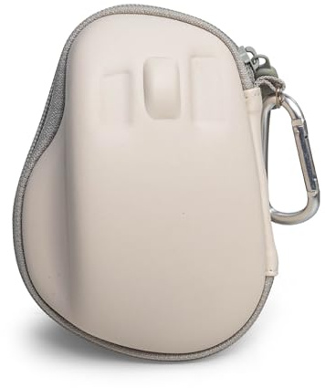 Hartschale für Logitech MX Master 4/3S Maus Tragbare Reise Aufbewahrungstasche Schutzbox mit Karabiner (grau)