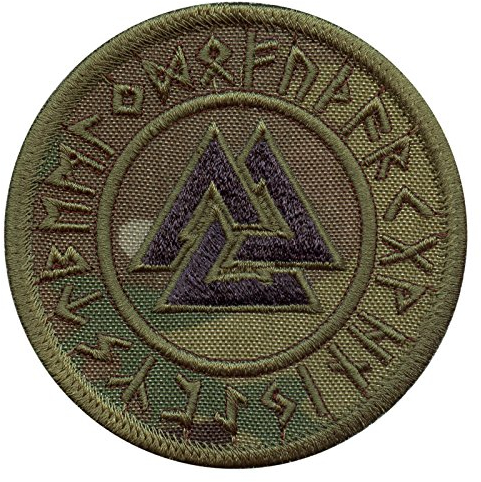 Multicam Valknut Viking Norse Runic Heathen Pagan Odin God Rune Morale Tactical Fastener Patch
