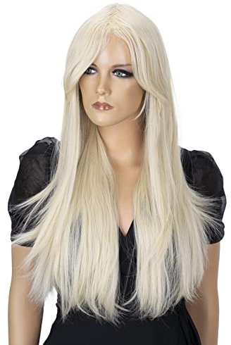 CAISHA 70cm Langhaar Perücke Fashion Wig Cosplay Glatt Hellblond WH1