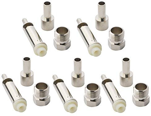 YILIANDUO 5 stücke FME Buchse Crimp Plug Gerade HF Koaxialsteckverbinder Testkonverter für RG316 RG174 Koaxialkabel