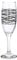 Réception - Lot de 6 Flûtes à Champagne Serpentin Noir 22 cl