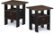 Furinno Andrey Beistelltisch Nachttisch mit Schublade, Columbia Walnuss/Dunkelbraun, 2er-Set