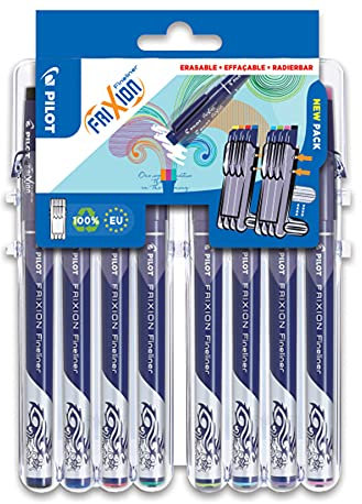 PILOT FriXion Fineliner, radierbar, 8er „Set 2 Go“