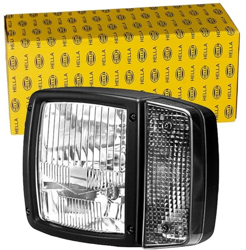 HELLA 1SA 996 120-461 Hauptscheinwerfer - 12V - Anbau | Lichtscheibenfarbe: gelb - Stecker: AMP - vorne rechts