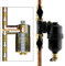 SPARES2GO Magnetic Boiler Filter Inline with 22mm Brass Threaded Connections