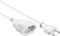 PremiumCord Câble d'extension KPSM5W 5m, Rallonge Euro avec fiche et prise, câble d'alimentation pour 230V, couleur blanche