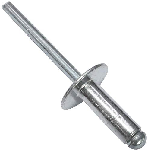 AERZETIX - C48268 - Lot de 100 Rivets aveugles Ø5x14mm à tête large 14mm - DIN 7337 C - rivet pop à rupture de tige - en aluminium/acier
